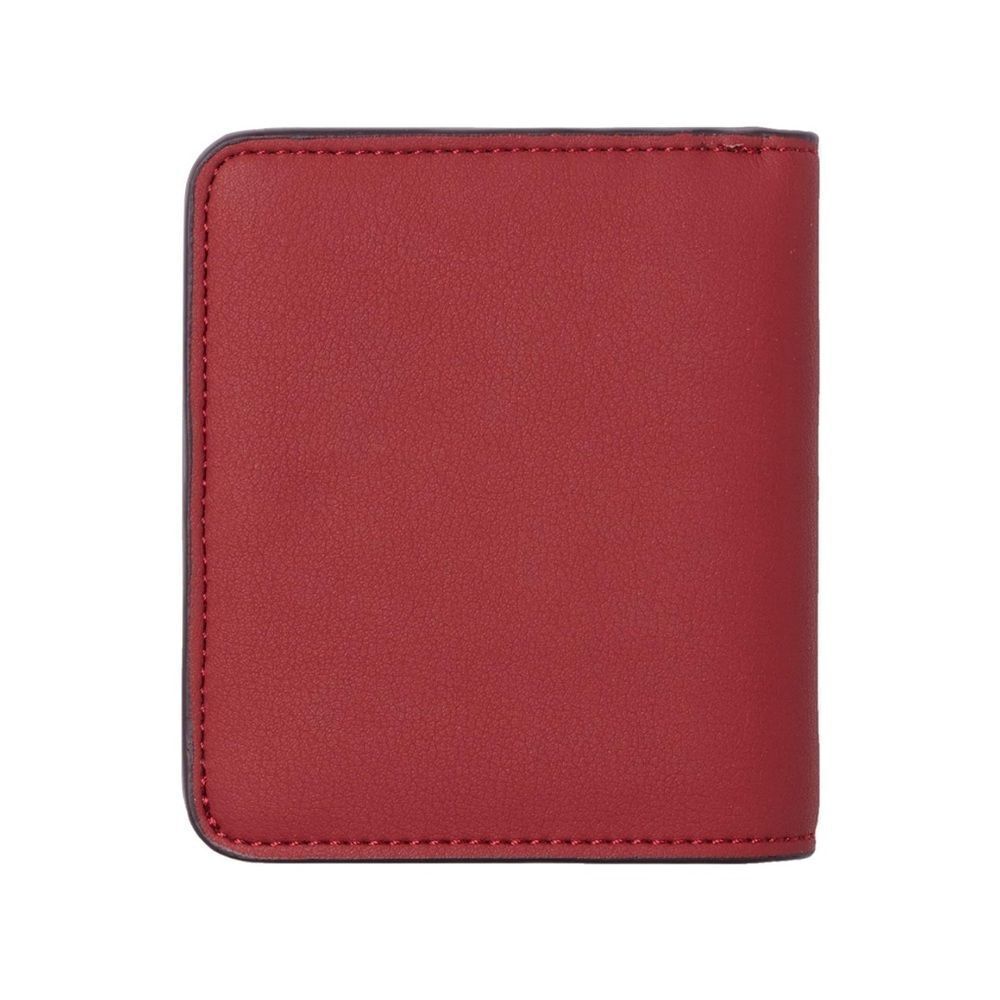 Deep Red Leather Compact Wallet - Picture 5 of 5
